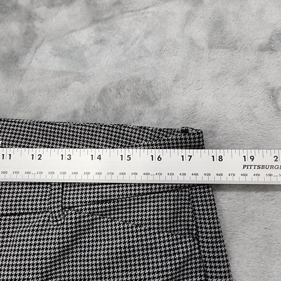 Old Navy Pants Womens 14 Black Gray Houndstooth High Rise Pixie Skinny Stretch - Picture 8 of 12